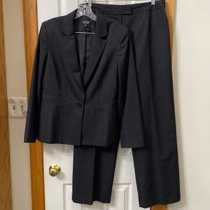 Dark gray Kasper pinstripe pant suit 12 / 14
